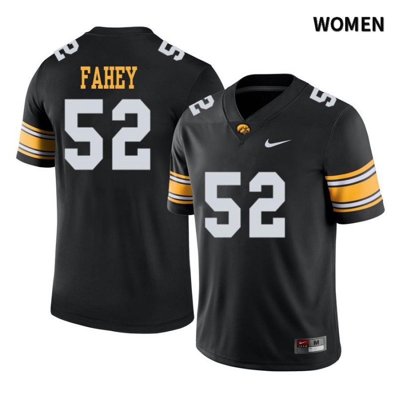 Women's Iowa Hawkeyes NCAA #52 Asher Fahey Black Authentic Nike Alumni Stitched College Football Jersey PY34G42YX